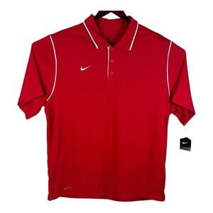 NWT Nike Red Gung-Ho Short Sleeve Team Polo Men's 476281-658 Dri-FIT Size XXL